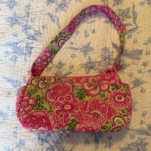 VINTAGE VERA BRADLEY SHOULDER BAG-PINK/GREEN